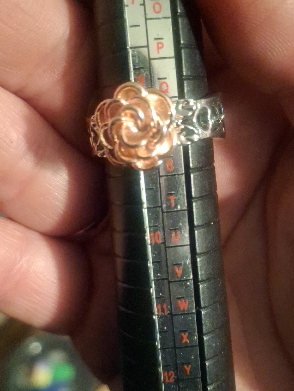 Rose Filigree Ring in Rose Gold and Silver